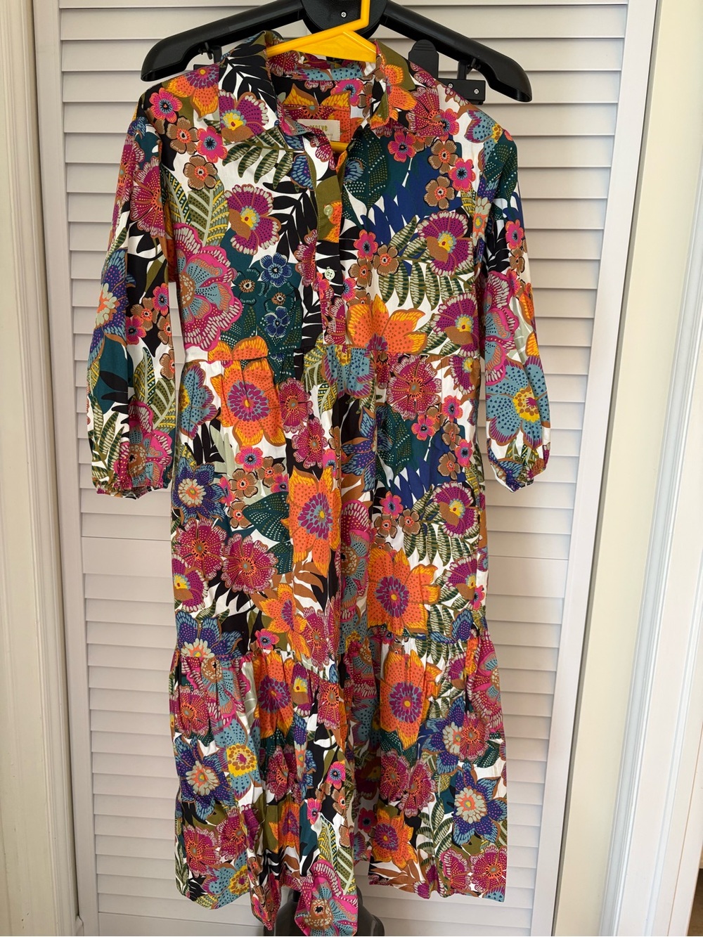 Maeve Bettina 100% cotton midi shirtdress